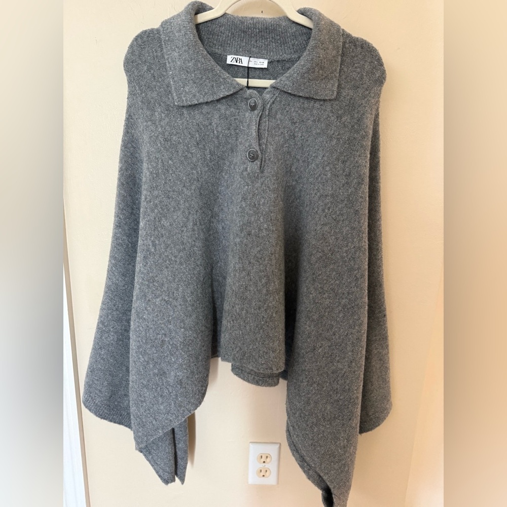 Zara knit sweater cape